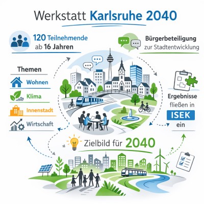 „Werkstatt Karlsruhe 2040“: Bürger beteiligen sich an Stadtzukunft